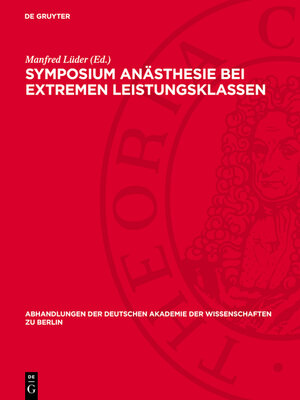 cover image of Symposium Anästhesie bei extremen Leistungsklassen